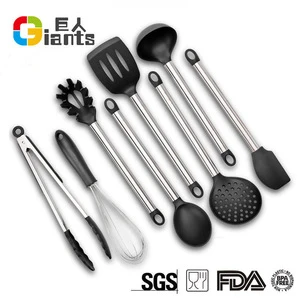 Premium 8 Pieces Non-stick Silicone and Stainless Steel cooking utensil set