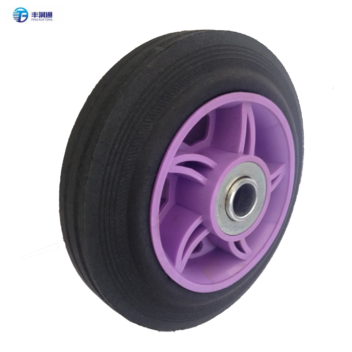 Premium High Endurable Wheels Steel Rubber Tread-on-Core 3 Years Warranty Purple Color Solid Tire Dimensions 8 - 1