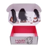 private label custom logo wig packaging boxes corrugated hair extension bundle shipping mailer box