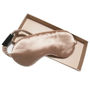 Private Label Luxury Gold Silk Eyeshade Gift Box Eye Mask For Sleeping