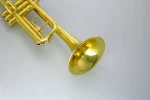 Professional Gold Bass Trumpet Horn 3 Piston Bb Key With Case