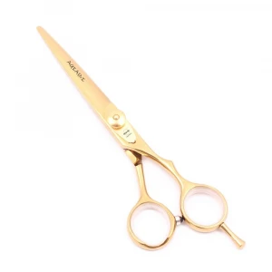 Professional Hair Scissors 5.5" 6 AQIABI Gold Hair Cutting Scissors Thinning Shears Barber Haircut Shears A1020
