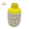 Professional Manufacture Yellow Color Glaze Ceramic Vase
