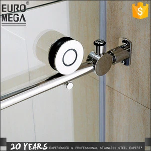 Professional Shower Rooms & Accessories supplier Interior Frameless 304 316 stainless steel bathroom glass sliding shower door