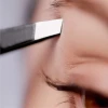 Professional Stainless Steel Tweezers Slanted Tip for Eyebrows