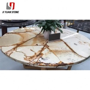Professional Vendor Dinning Set Round Dining Marble Console Table For Interior Decoration