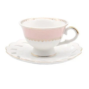 Promotional Gift Ceramic Coffee Cups Bone China Sets Tea Cup Saucer Set