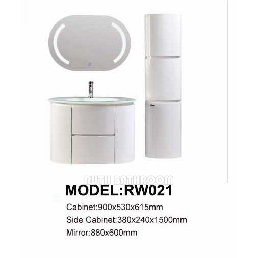 PVC bathroom vanity round angle bathroom cabinet Oval bathroom furniture  RW022