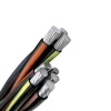 PVC XLPE insulated AAC ACSR conductor single core 2C triplex spaced 33kv abc aerial twisted bundle cable