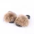 Import QIUCHEN OEM  PVC sole women fluffy real fur sandles fur slides  raccoon fur slippers from China