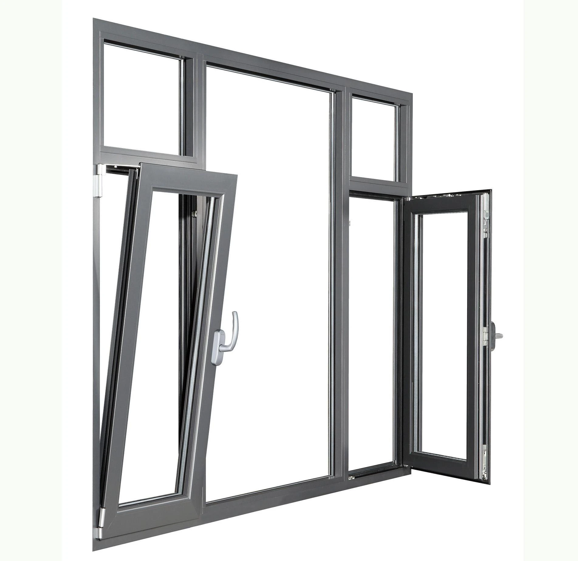 Quality Assurance Bridge Aluminum Alloy Glass Casement Windows