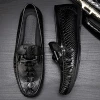 Quality assured guangzhou factory genuine leather crocodile new model men casual shoes