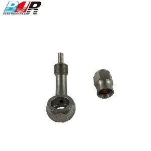 Racing Performance Stainless Banjo Hose Ends 45 Degree AN3 brake Fittings