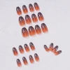Red Flame Wearing Nail Art Finished 24 Pieces of Fake Nail Pressing Glue Nail Patch