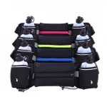Reflective Running Hydration Belt Pack Waist Bag with 2pcs Water Bottles
