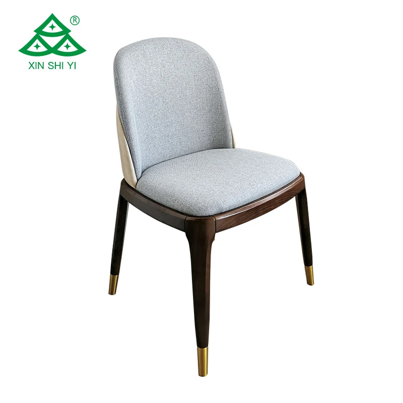Restaurant Fabric Dining Chair furniture Modern Wood Cafe Chair