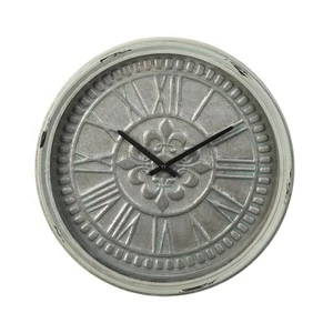Retro Style Iron Antique Design Metal Decor Clock