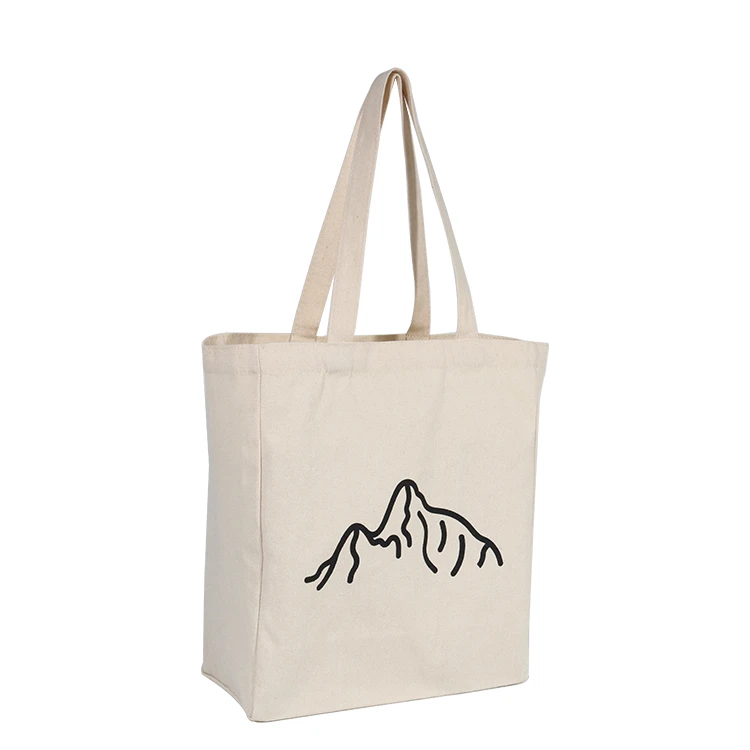 Reusable foldable Eco-Friendly tote shopping cotton canvas bag