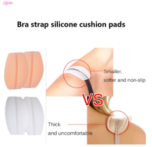 Reusable Skin Black White Medical Silicone Bra Strap Cushions Holder Women&#x27;s Soft Non-Slip Shoulder Protectors Pads