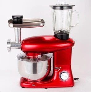 Sanlida  best seller Mixer , 1500W  6L bowl  Food Processor,Meat Mincing &amp;  Glass Blender , 6 Speed with Various Attachments