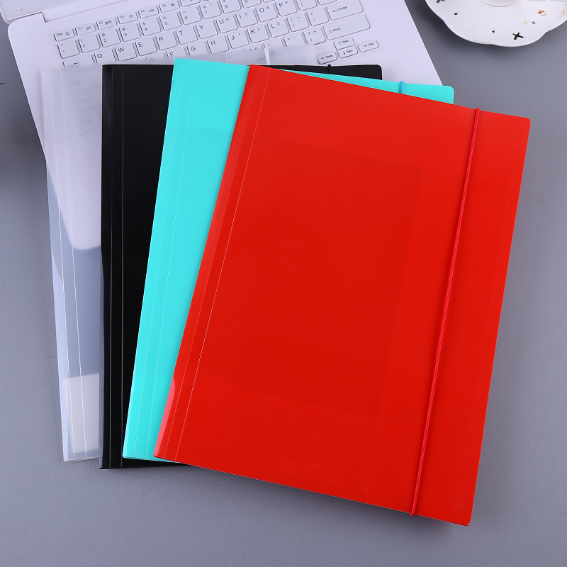 Buy School File Case A4 Transparent Plastic Pp Elastic Band Document ...