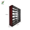 School library furniture double sided cheap metal book shelf with MDF board