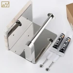 Self Adhesive Wall Mount Toilet Paper Towel Holder Marble Toilet Paper Holder with Mobile Phone Shelf Bathroom Storage