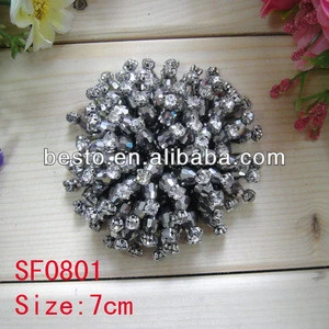 SF0901 Decorative high heel glass bead rhinestone shoe flower