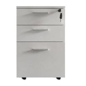 Shenzhen Wooden File Cabinet 3 Drawers Movable Cabinet MFC Office Equipment