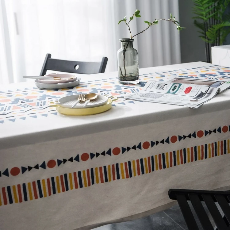 Shinnwa boho pom pom cotton tablecloth table cloth for kitchen home