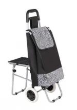 shopping trolley cart with chair