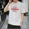 Short sleeve t-shirt mens summer new round neck T-shirt trend loose and easy to wear mens T-shirt