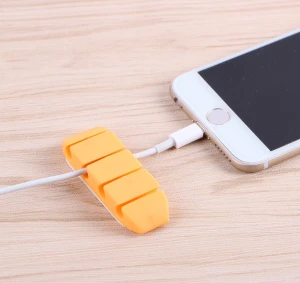 Silicone Cable Winder Earphone Cable Management Charging Cable Storage For Mouse keyboard Wire Holder Clip Cord Organizer