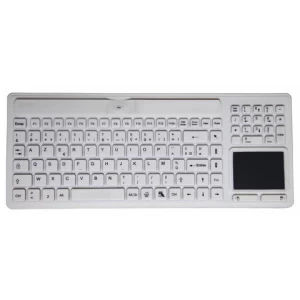 Silicone Industrial Keyboard with Low Profile Keys and Touchpad Backlit