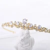 Silver Zircon Crown Headdress High Quality Handmade Crystal Hair Accessories Headdress Bride Wedding Princess Headdress Crown