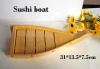 simple wooden bamboo sushi boat display tray wholesale