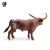 Simulation brown texas longhorn plastic cow toy animal model for collection