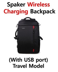 Smart backpack Charging backpack wireless charging Business travel school water proof battery charging laptop backpack black