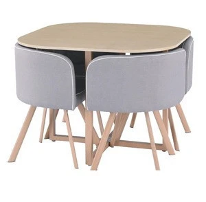 smart furniture space saving round 4 seater dining table set wooden dining room furniture dining tables and chairs set