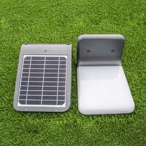 Smart square modern  waterproof outdoor solar power path led garden  Solar power motion sensor LED Lamp Yard Walkway