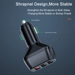 Soomfon Universal 12V 42W Cars Accessories Charger Adapter 3 Ports Fast USB Car Charger