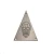Import Special small triangle sewing design garment tags swimwear engraved logo metal label for hat/shoe from China