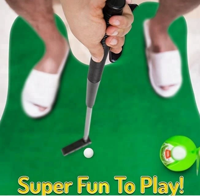 Sport Game Bathroom Mini Golf Training for Men&#39;s Toy Funny Time Perfect Life Toilet Golf SYZ Mat Potty Putter Toilet Time Golf
