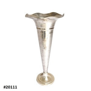 Square Bottom Tall Floor Silver Metal Flower Vase From India Tradewheel Com