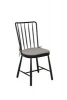 Stackable Metal Dining Chair with upholstery seat Industrial Chair cheap dining chair