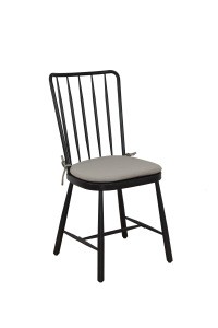 Stackable Metal Dining Chair with upholstery seat Industrial Chair cheap dining chair