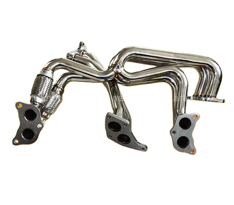 Stainless Steel Polished Double Exhaust Header for S*ubaru WRX