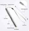 stainless steel rechargeable pen led flashlight Mini LED Torch White light yellow light optional Moonlight Customizable logo