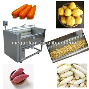 Stainless Steel Root Vegetable Commercial Carrot Yam Sweet Potato Washer and Peeler