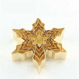 Stainless steel snowflake shape copper cookie cutters